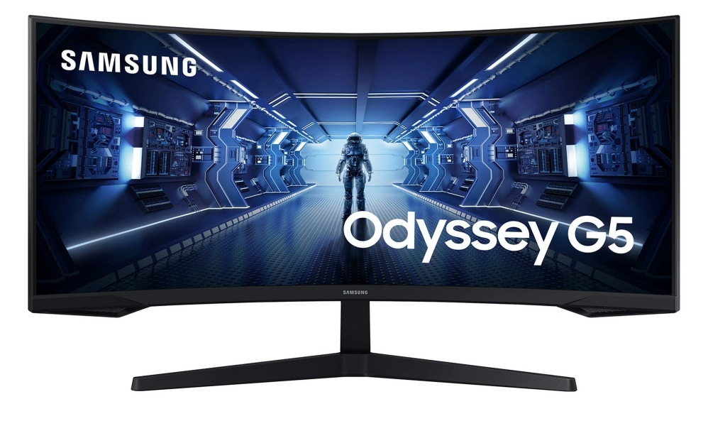 Samsung Odyssey G55T monitor with Samsung and Odyssey Branding