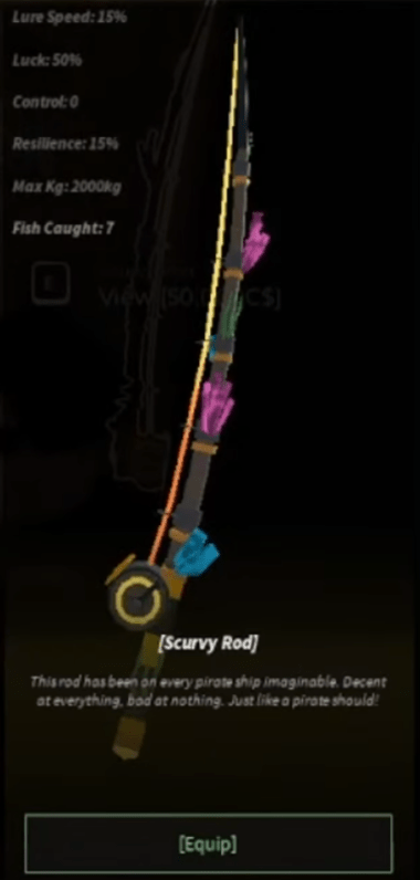 Scurvy Rod in Roblox Fisch