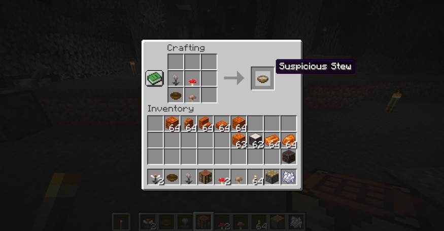 Suspicious Stew From Closed Eyeblossom Minecraft