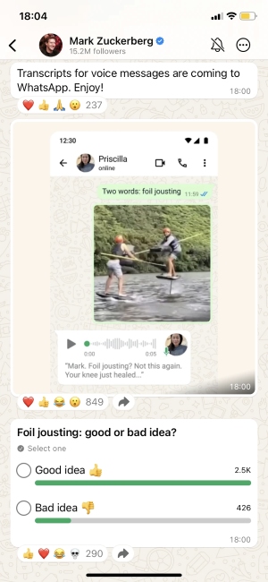 Transcribe Message Feature WhatsApp