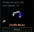 Truffle Worm in Roblox Fisch