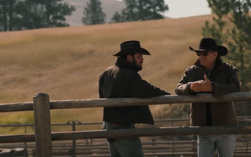 Rip Wheeler and John Dutton on the Yellowstone Ranch