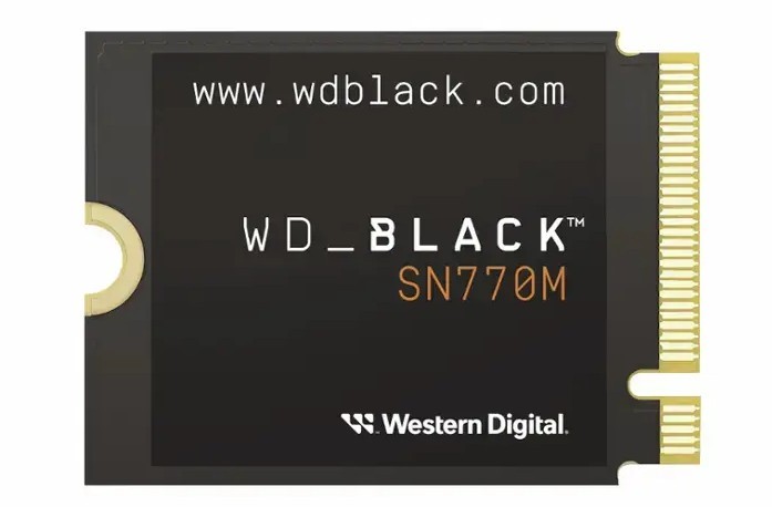 WD Black SN770 SSD product image with a white background