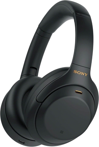 Sony WH1000XM4 in Black Colorway tilted