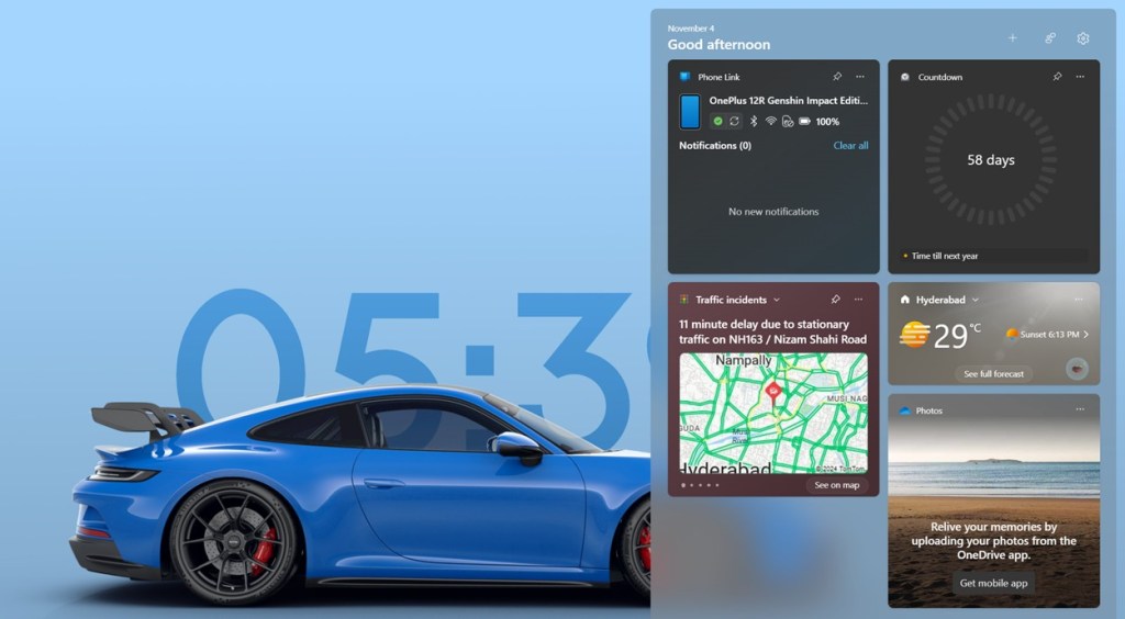 widgets on Windows 11