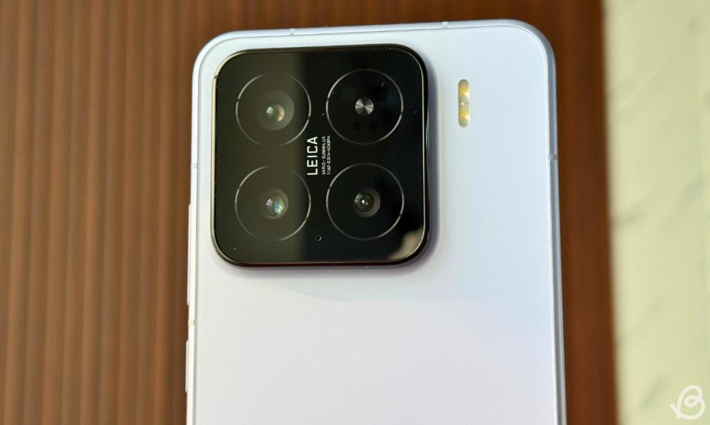 a close up shot of the Xiaomi 15's camera module