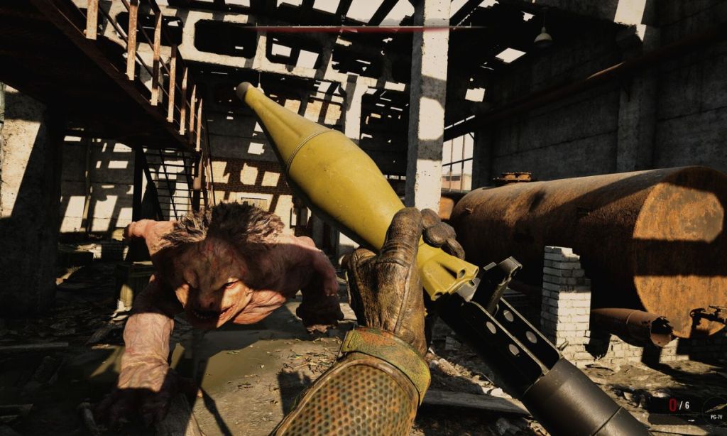 fighting enemies in Stalker 2 with a grenade launcher