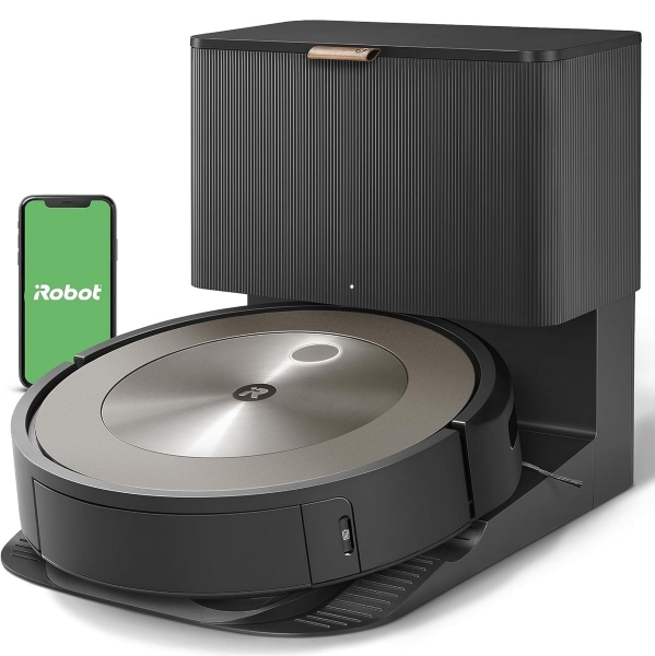 Product Image of iRobot Roomba J9+ mounted on its dock