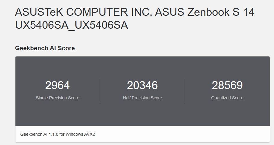 intel lunar lake Geekbench AI OpenVINO