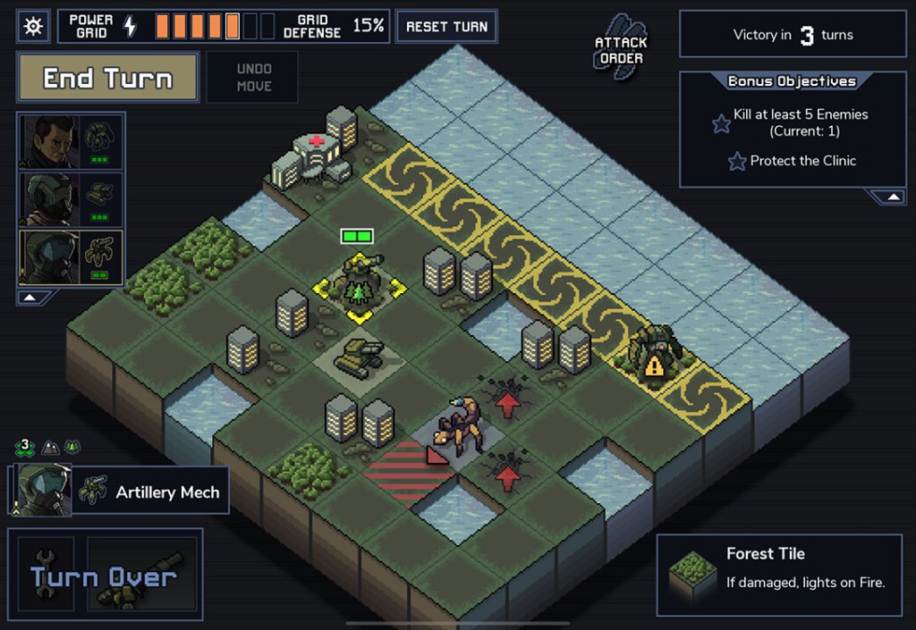 Into the Breach offline turn based strategy game on iPad