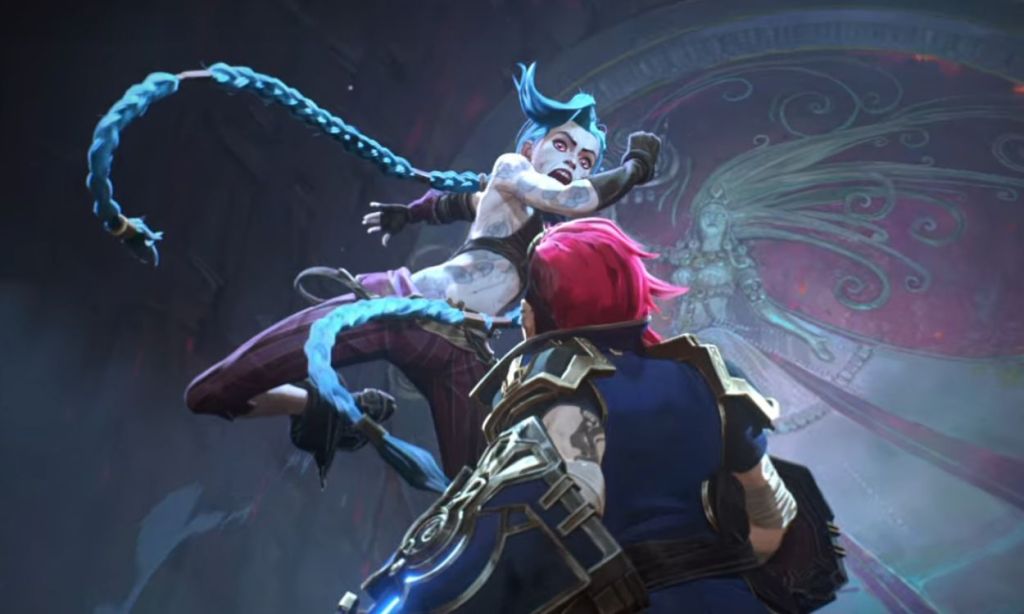 Vi and Jinx landing blows on each other in Arcane Season 2