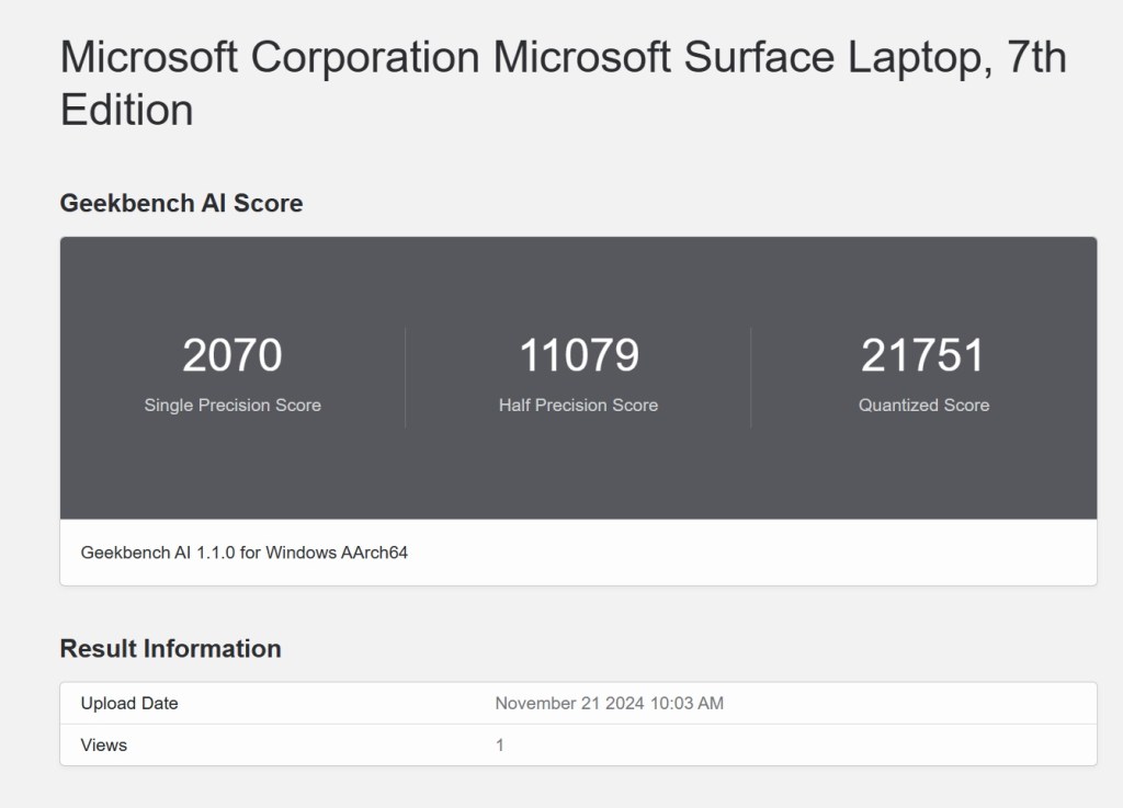 snapdragon x elite  geekbench ai