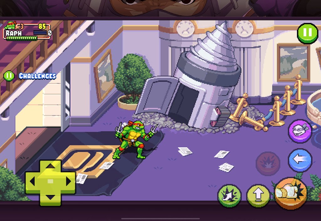 TMNT Shredder's Revenge running on iPad with controller supoort