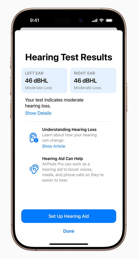 AirPods Pro 2 Hearing Test