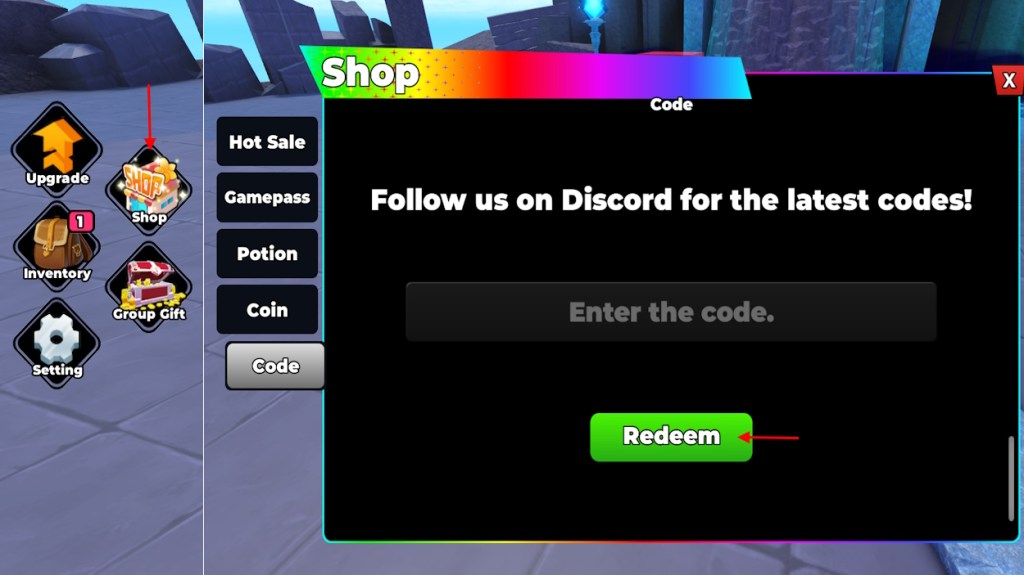 Anime RNG TD codes redeem option