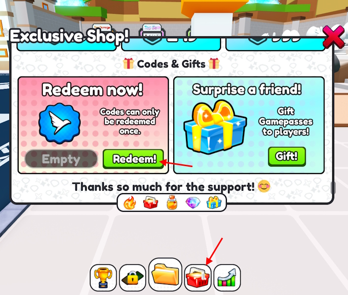 Avatar Fighting Simulator codes redeem option