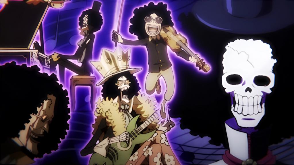 Various timelines of Brook in One Piece anime.