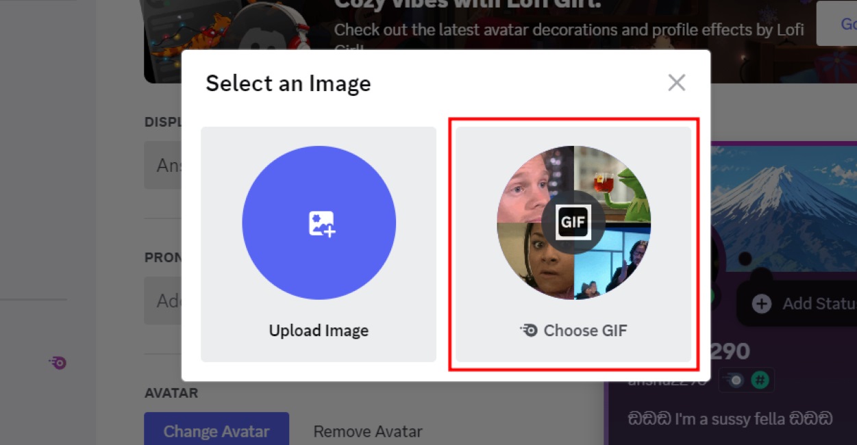 Choose GIF