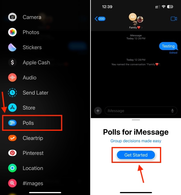 Create Polls in iMessage