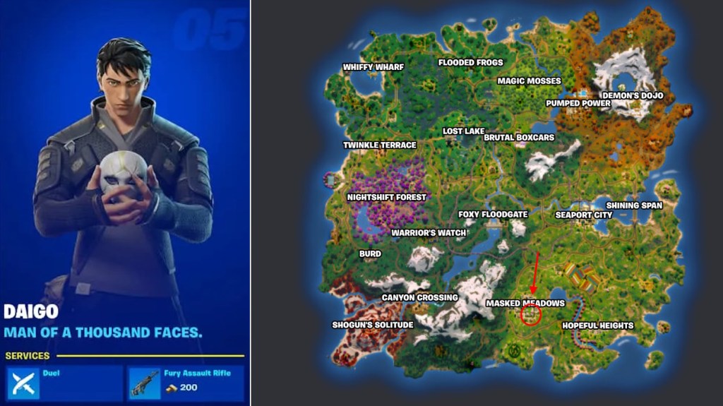 Daigo location in Fortnite Chapter 6