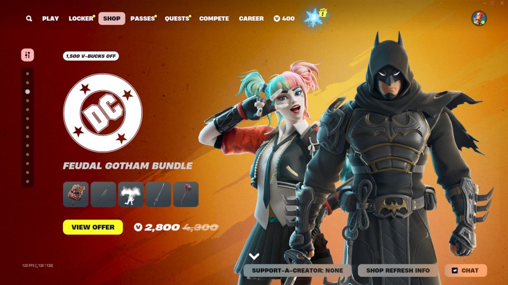 Feudal Gotham bundle Fortnite