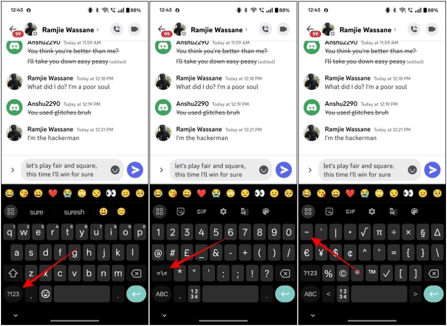 Finding the Tilde Symbol on Android Keyboard