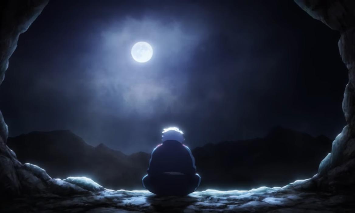 Gabimaru sitting under moonlight in Hell's Paradise Season 2 teaser.