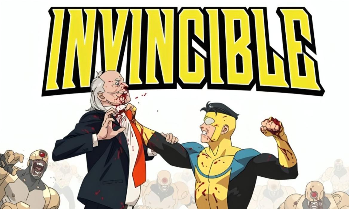 Invincible fighting Cecil in the new Season 3 poster