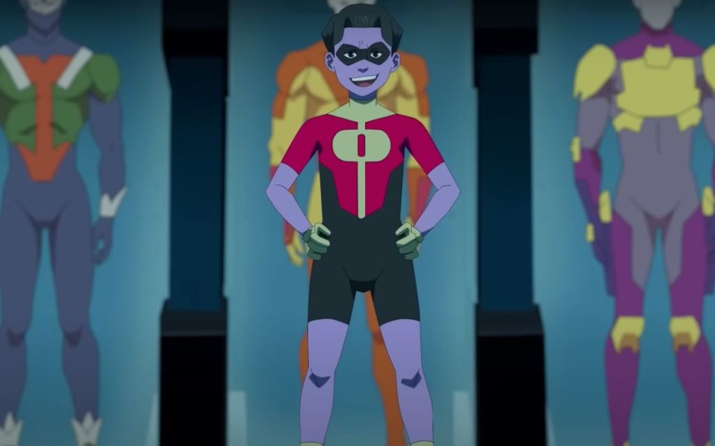 Oliver dressed as Kid Omni-Man