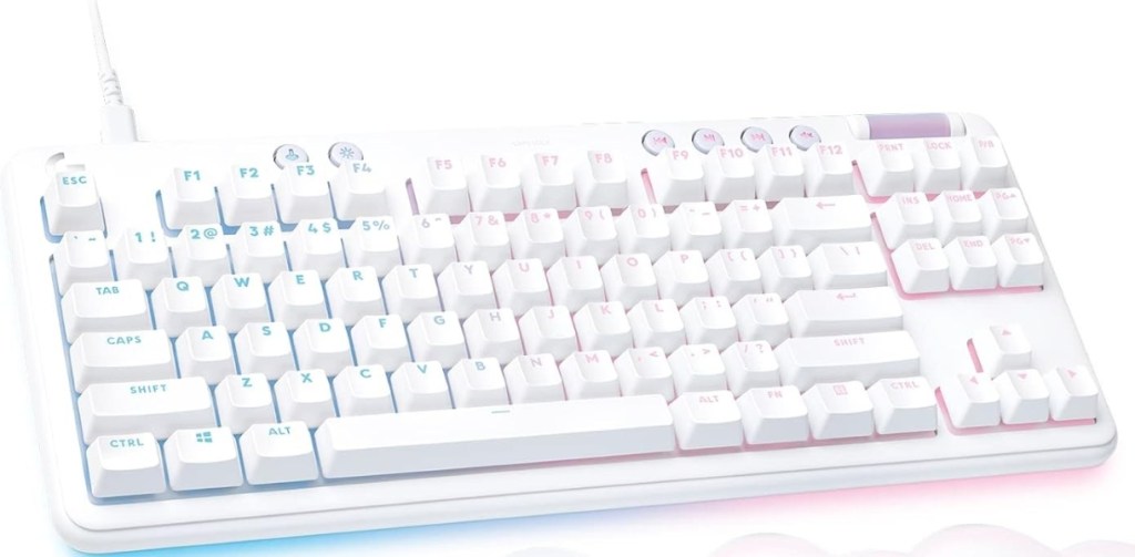 Logitech G713 Mechanical keyboard product image with illuminated RGB