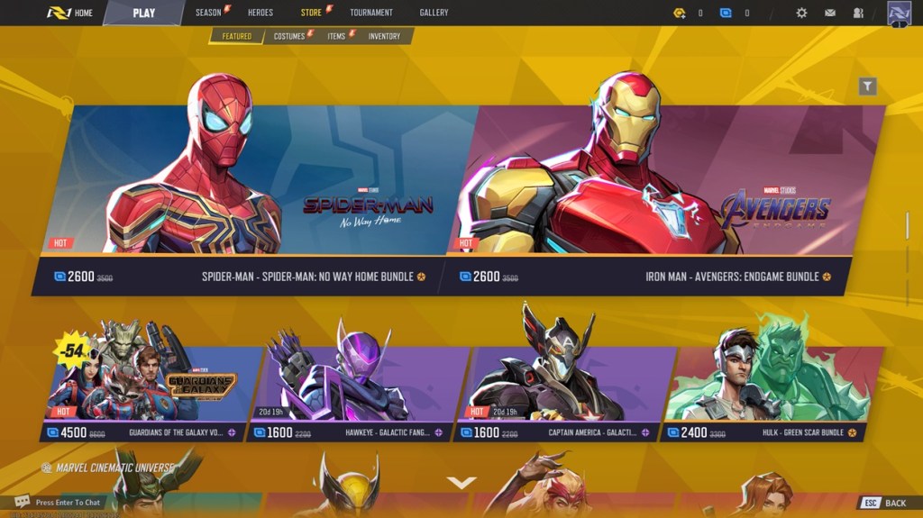 Marvel Rivals Store