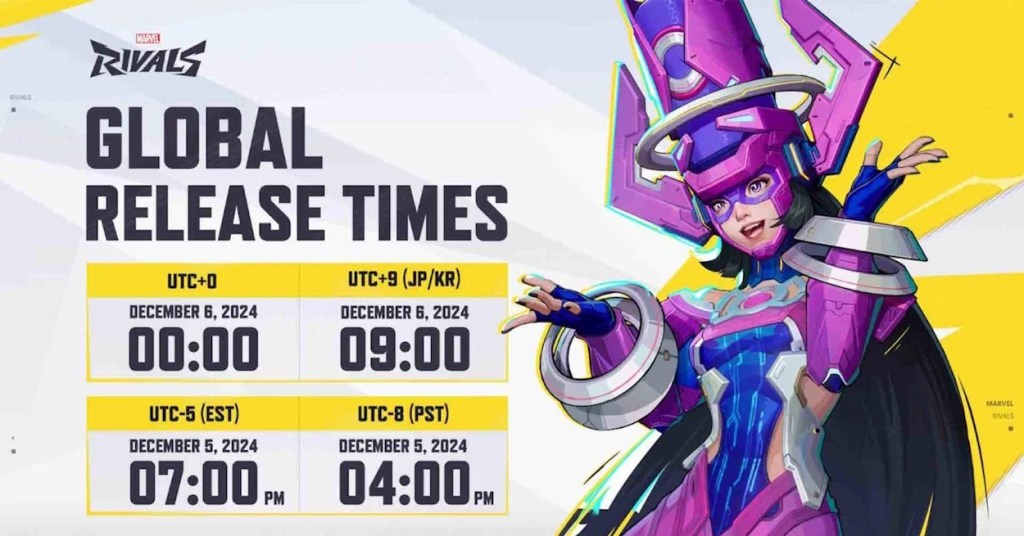 Marvel Rivals global release time and date image