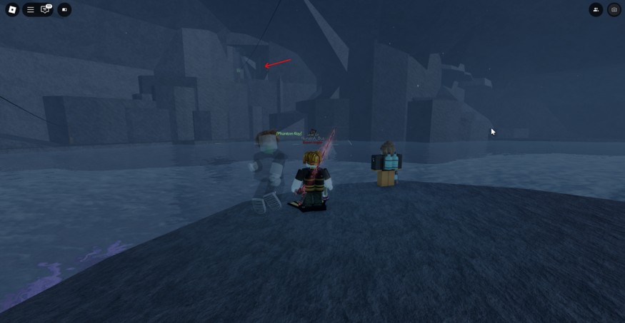 NPC Clarence Showing Brine Pool Location in Desolate Deep