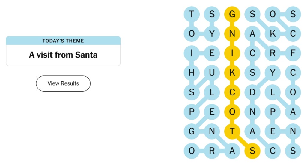 NYT Strands December 25