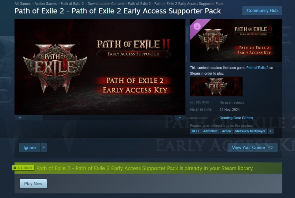 Path of Exile 2 Supporter pack Steam