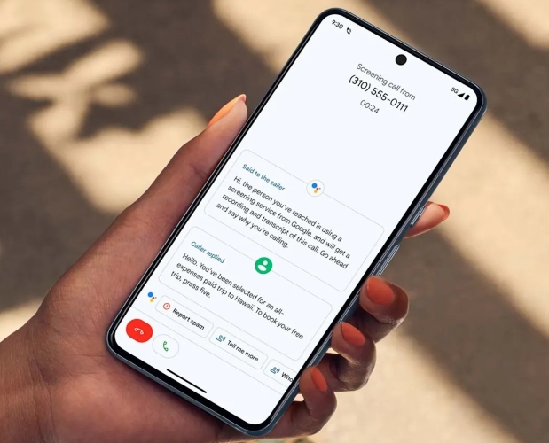 Pixel Call screening feature in action on Pixel 8 pro