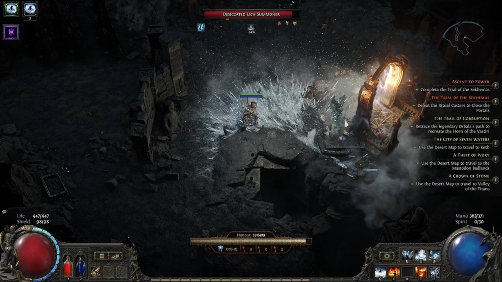 Ranged Skills in Trail of Sekhemas Path of Exile 2