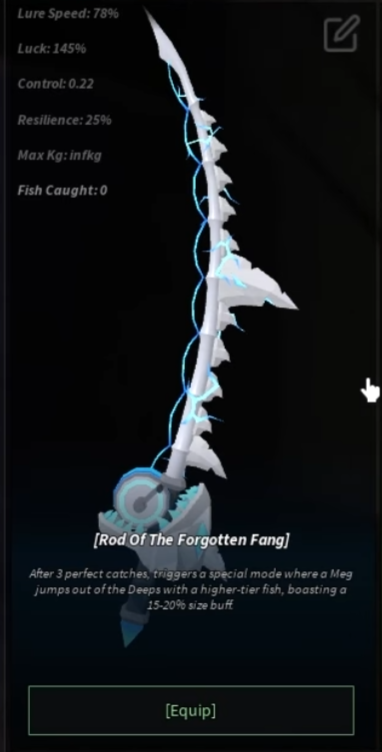 Rod of the Forgotten Fang Stats Fisch