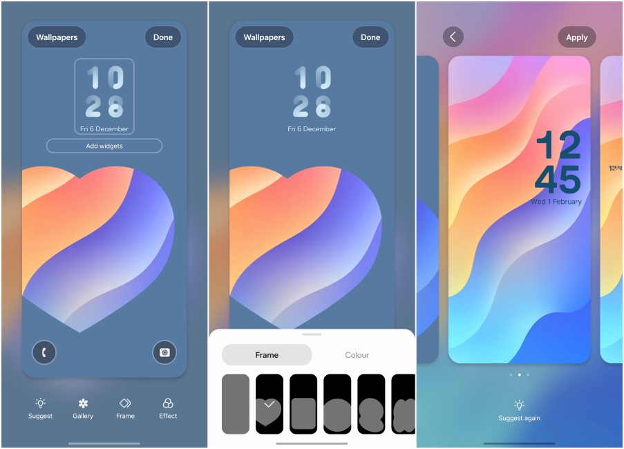 Suggested Lockscreen Styles