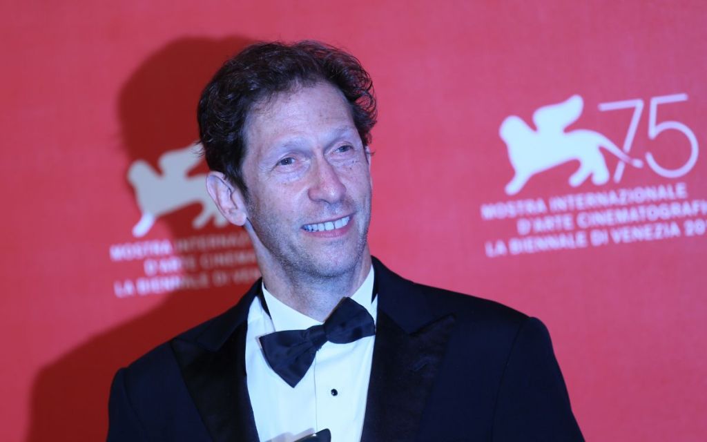 Tim Blake with the Best Screenplay Award for 'The Ballad Of Buster Scruggs ' at the Winners Photocall during the 75th Venice Film Festival