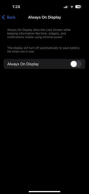 Turn off Always On Display