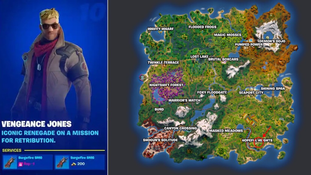 Vengeance Jones location in Fortnite Chapter 6