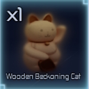 Wooden Beckoning Cat