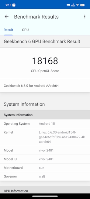 iQOO 13 Geekbench OpenCL