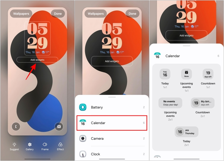 Add Widgets to One UI 7 Lock screen