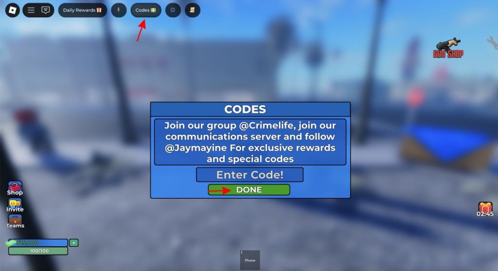 Cali shootout codes