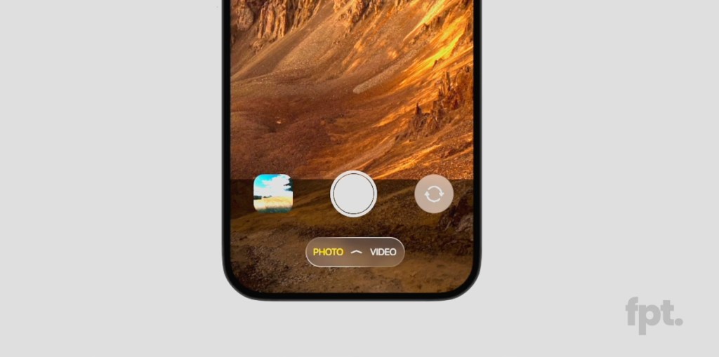 preview of iOS 19 camera app featuring only two tabs for Photo and Video with translucent interface