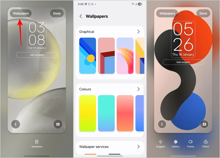 Change Wallpaper in One UI 7