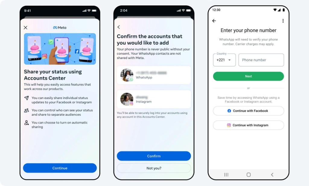 Connect WhatsApp to Meta Accounts Center