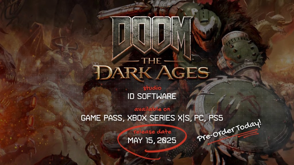 Doom Dark Ages Release Date and Platforms